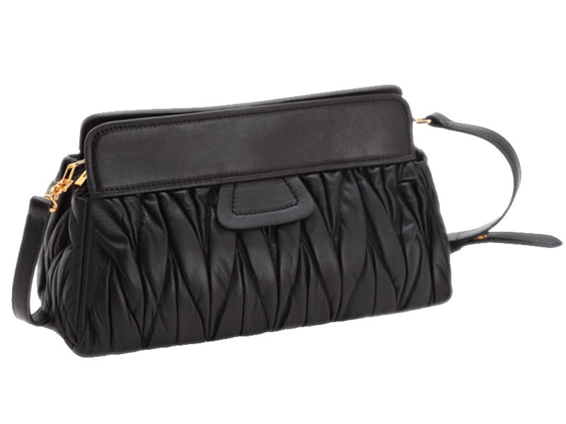 Miu Miu Matelasse Oversized Convertible Clutch Black 4