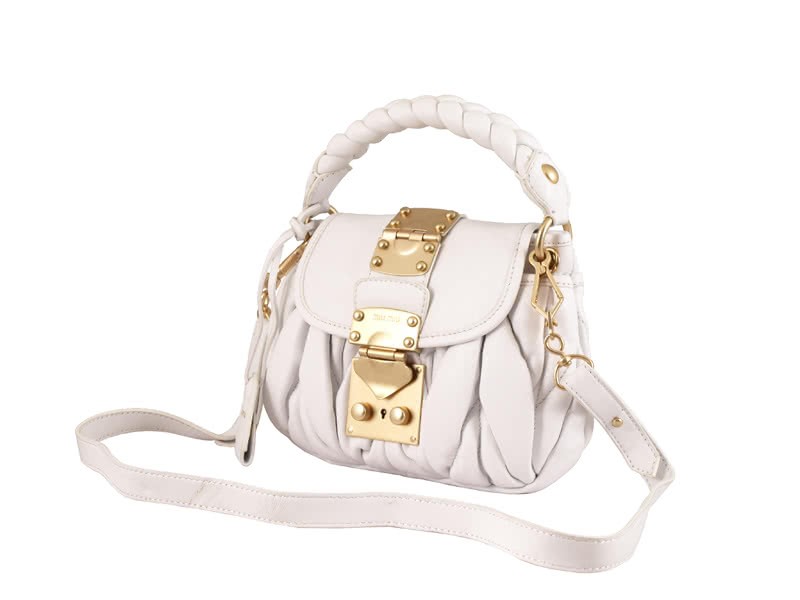 Miu Miu Small Coffer Bag White 2
