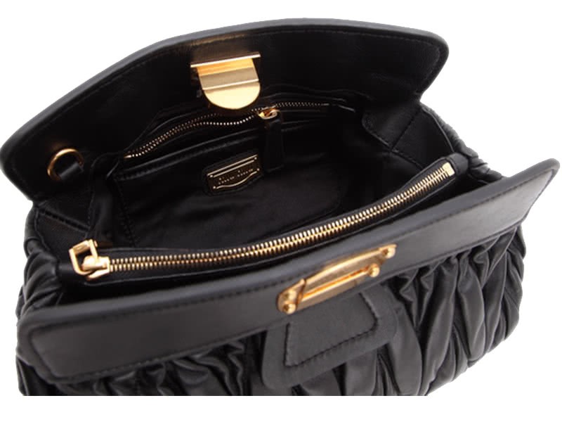 Miu Miu Matelasse Oversized Convertible Clutch Black 8