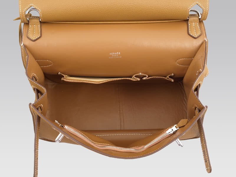Hermes Jypsiere 34 Messenger Bag Clemence Gold 11