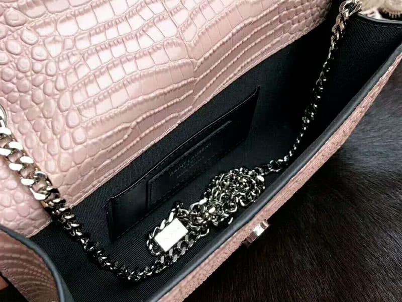 Saint Laurent Kate Medium With Tassel Crocodile Shiny Leather Light Pink 8