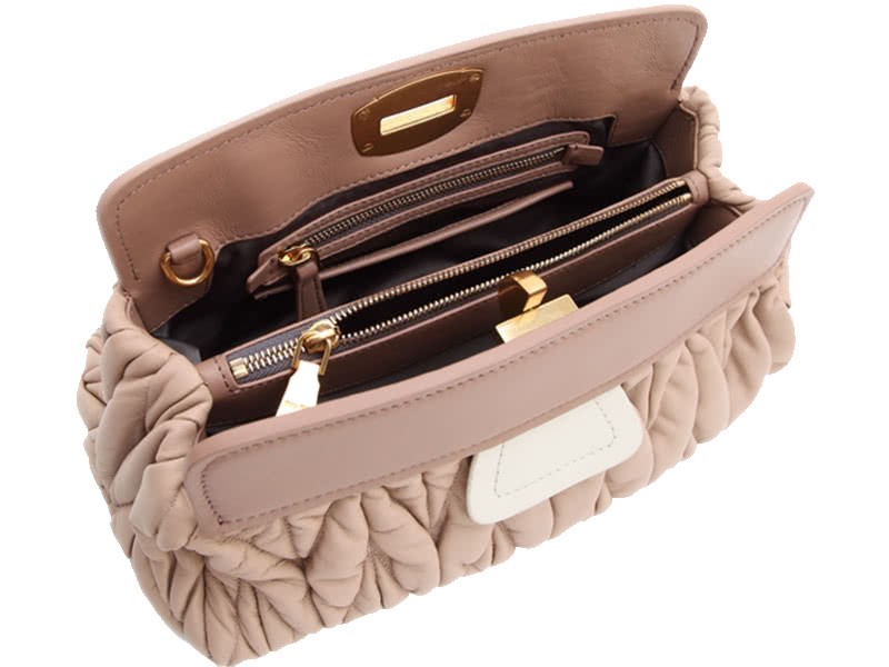 Miu Miu Matelasse Oversized Convertible Clutch Beige 9