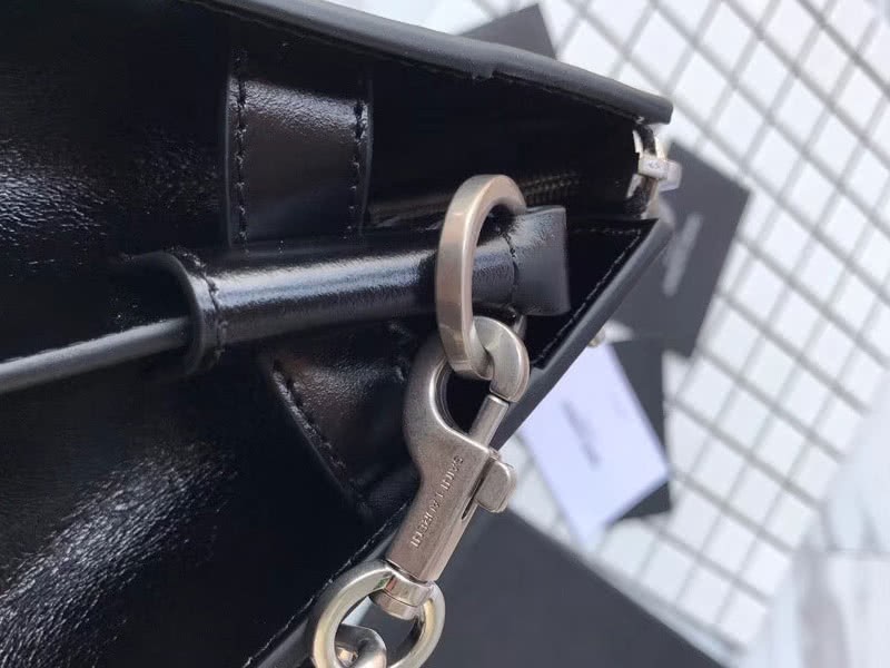 Saint Laurent Sac De Jour Clafskin Satchel Black 9