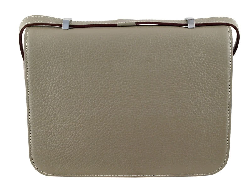 Hermes Constance 23 Single Shoulder Bag Togo Leather Grey 4