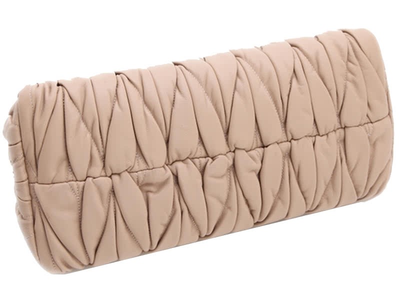 Miu Miu Matelasse Oversized Convertible Clutch Beige 7