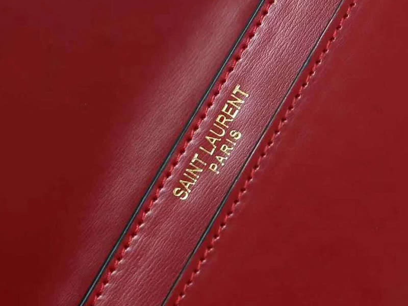 Saint Laurent Cassandra Monogram Clasp Bag Calfskin Red 8
