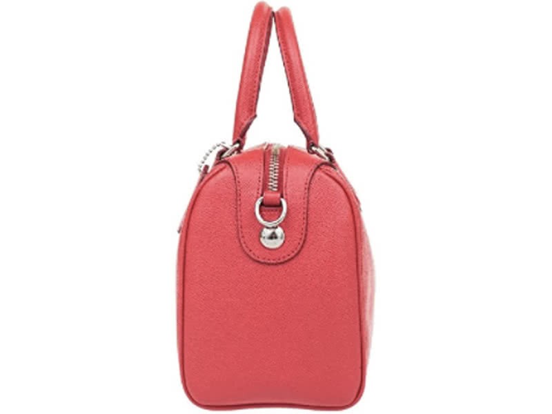 Coach Mini Bennett Crossbody Satchel Crossgrain Leather Red 3