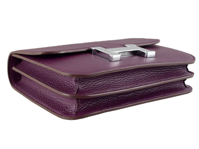 Hermes Constance 23 Single Shoulder Bag Togo Leather Purple 5