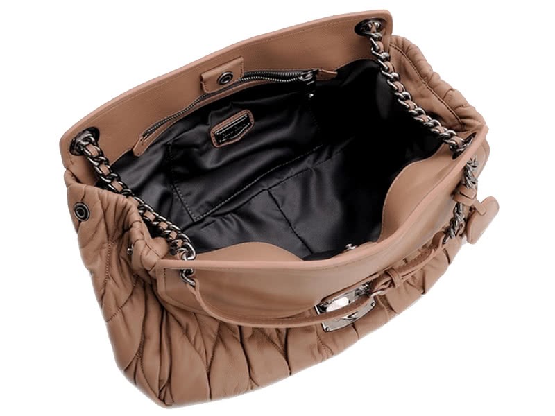 Miu Miu Matelasse Shoulder Bag Brown 7