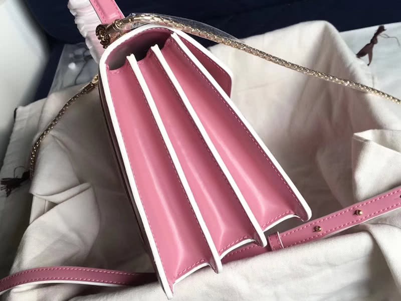 Bvlgari Flap Cover Serpenti Forever 18cm Calfskin White And Pink 3