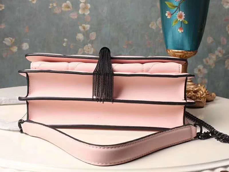 Saint Laurent Jamie Medium Carre Rive In Clafskin Pink 5
