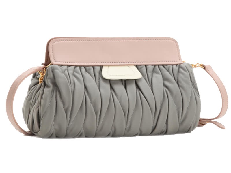 Miu Miu Matelasse Oversized Convertible Clutch Grey 4