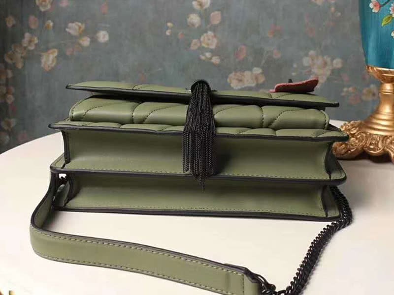 Saint Laurent Jamie Medium Carre Rive In Clafskin Green 5