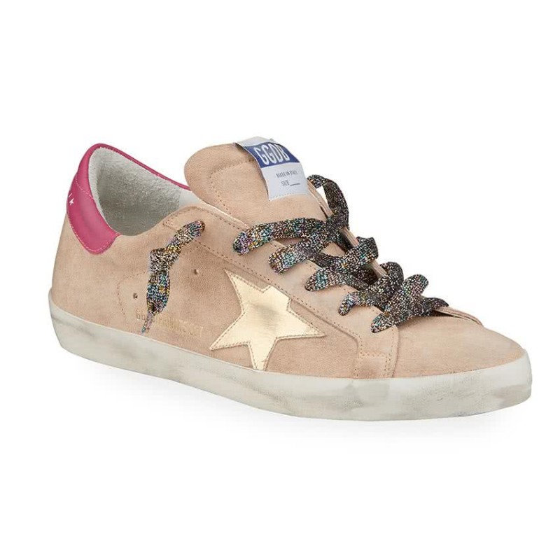 Golden Goose Red Yellow Superstar Suede Low-Top Sneakers 1