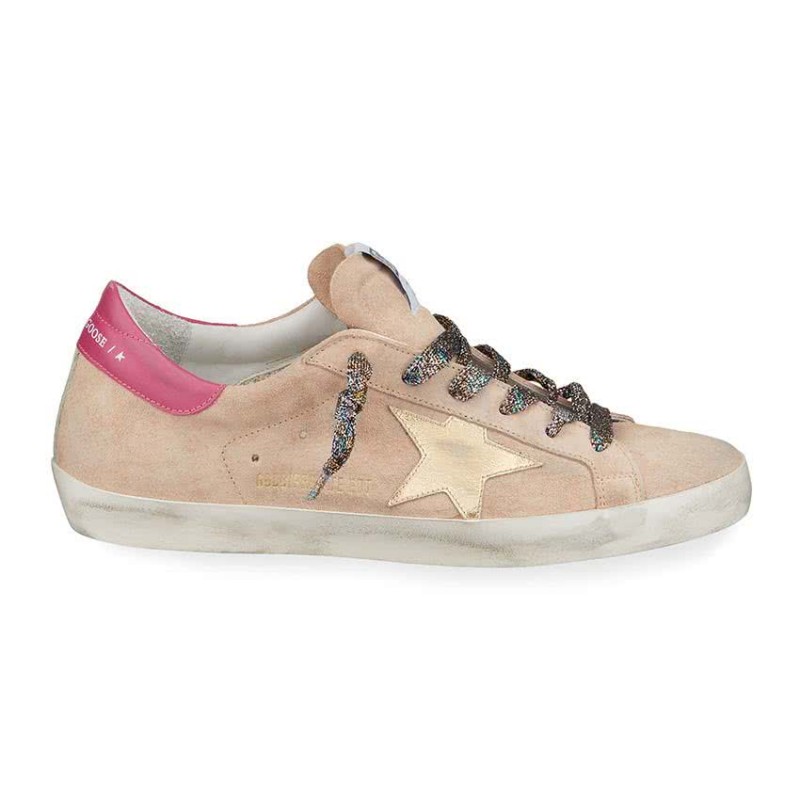 Golden Goose Red Yellow Superstar Suede Low-Top Sneakers 2