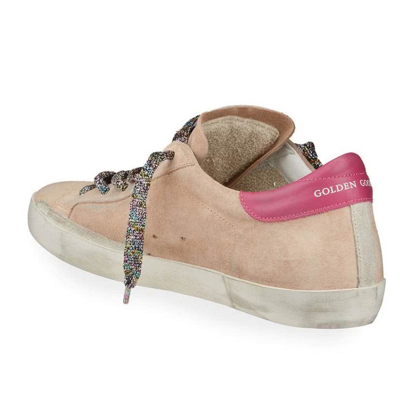 Golden Goose Red Yellow Superstar Suede Low-Top Sneakers 3