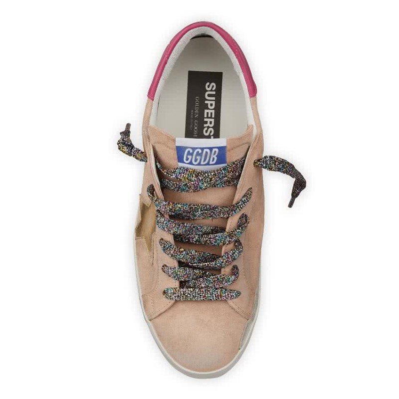 Golden Goose Red Yellow Superstar Suede Low-Top Sneakers 4