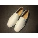 Christian Louboutin Low Top Rivets White Fake Snakeskin