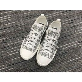 Christian Dior Sneakers 3016  White Cotton Grey Letters Patterns Men